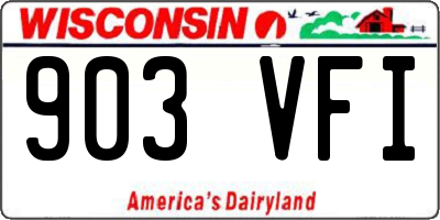 WI license plate 903VFI