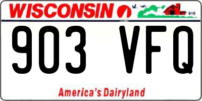 WI license plate 903VFQ