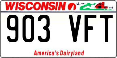 WI license plate 903VFT