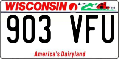 WI license plate 903VFU