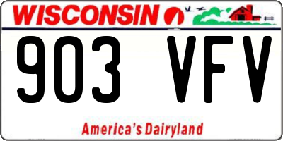 WI license plate 903VFV