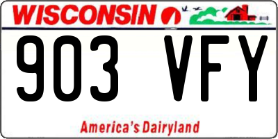 WI license plate 903VFY
