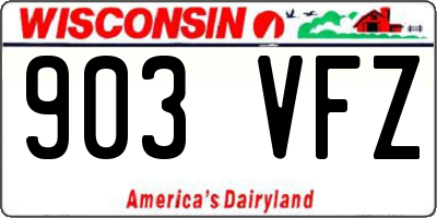 WI license plate 903VFZ