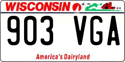 WI license plate 903VGA