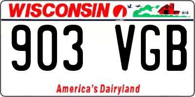 WI license plate 903VGB