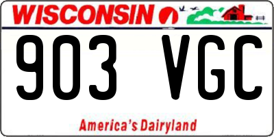 WI license plate 903VGC
