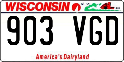 WI license plate 903VGD