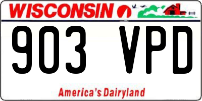 WI license plate 903VPD