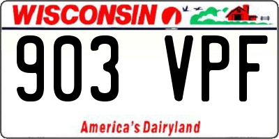 WI license plate 903VPF