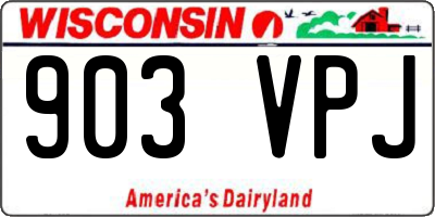 WI license plate 903VPJ