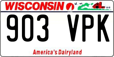 WI license plate 903VPK