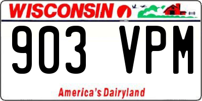 WI license plate 903VPM