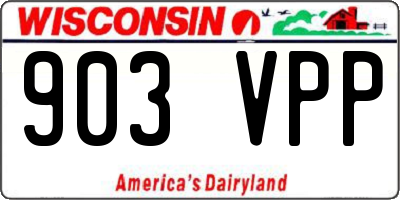 WI license plate 903VPP