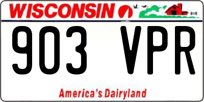 WI license plate 903VPR