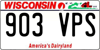 WI license plate 903VPS