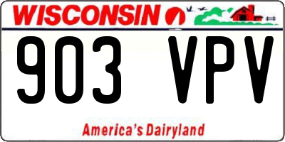 WI license plate 903VPV