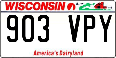 WI license plate 903VPY