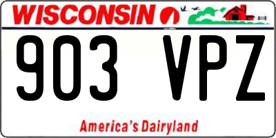 WI license plate 903VPZ