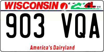 WI license plate 903VQA