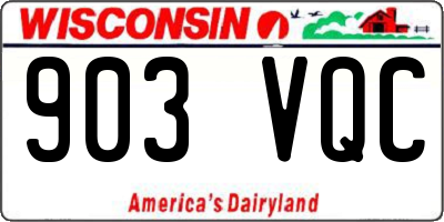 WI license plate 903VQC