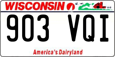 WI license plate 903VQI