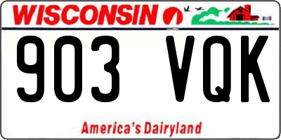 WI license plate 903VQK