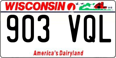 WI license plate 903VQL