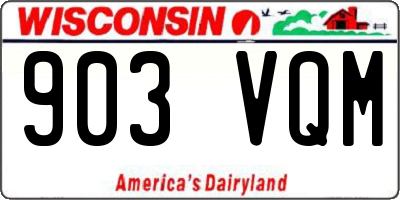 WI license plate 903VQM