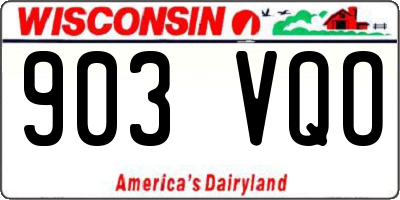 WI license plate 903VQO