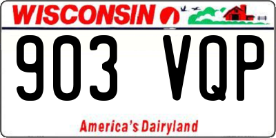 WI license plate 903VQP