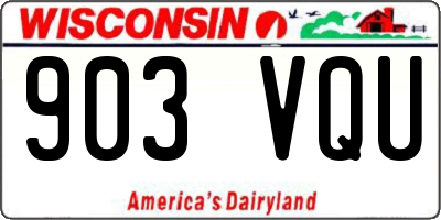 WI license plate 903VQU