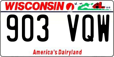 WI license plate 903VQW