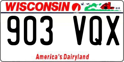 WI license plate 903VQX