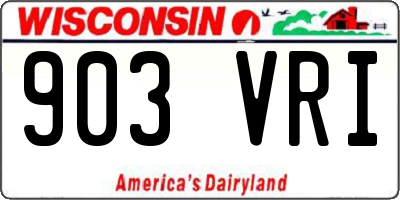 WI license plate 903VRI
