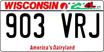 WI license plate 903VRJ