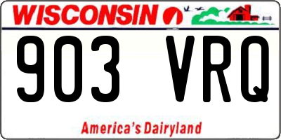WI license plate 903VRQ