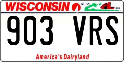 WI license plate 903VRS