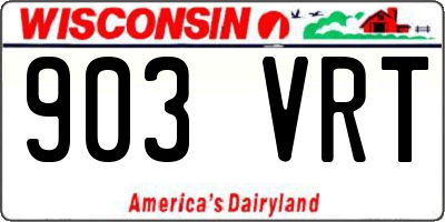 WI license plate 903VRT