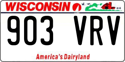 WI license plate 903VRV
