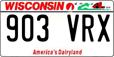 WI license plate 903VRX