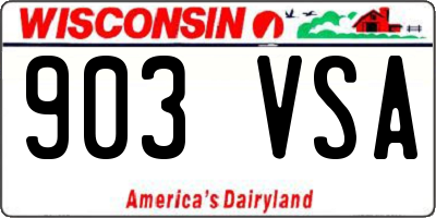 WI license plate 903VSA