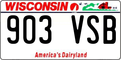 WI license plate 903VSB