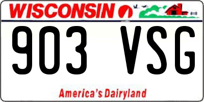 WI license plate 903VSG