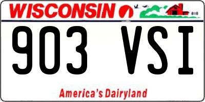 WI license plate 903VSI