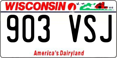 WI license plate 903VSJ