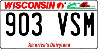 WI license plate 903VSM
