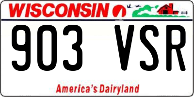 WI license plate 903VSR
