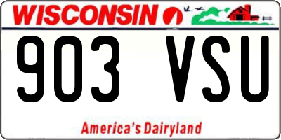 WI license plate 903VSU