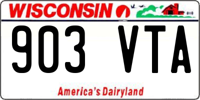 WI license plate 903VTA