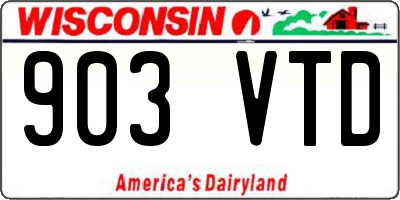 WI license plate 903VTD